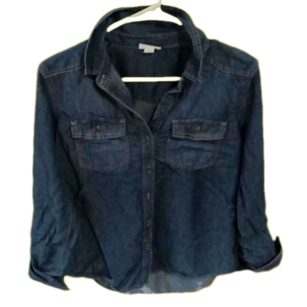 (106)  a.n.a jean style button down shirt  size small